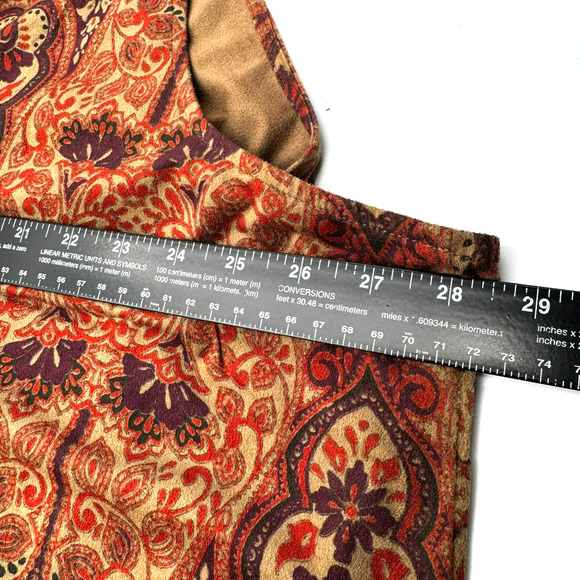 CATHERINES Women's 3X Brown Floral Paisley Western Cardigan Open Cover Up Boho - Picture 6 of 7